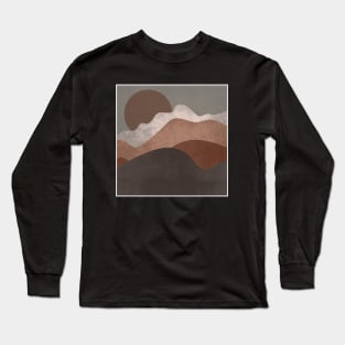 mountains sun boho Long Sleeve T-Shirt